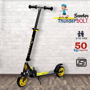 Pandaoriginals Steel Frame Large Foldable & Height Adjustable Handle Scooter Skating Scooter