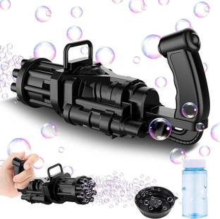 MAITRI ENTERPRISE 8-Hole Electric Bubbles Gun Toddlers Toys, Gatling Bubble Machine (Multicolor) Toy Bubble Maker