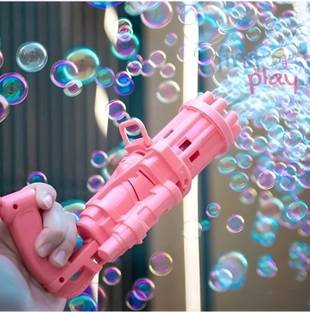 Zenex Gatling Bubble Machine Gun, 8 Hole- Automatic Bubble Maker for Kids Toy Guns Guns & Darts