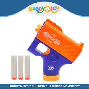 Buddynjoy Target Shooting Role Play Mini Gun for Kids with High Speed Manual Soft Bullets Guns & Darts