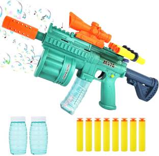 Kidoyz 3-in-1 Ultimate Soft Bullet Blaster M416 Toy Gun with Bubble Maker Guns & Darts