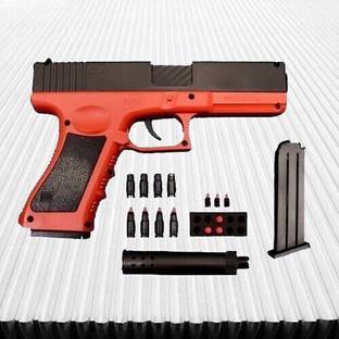 GEX Shooting Toy Clip Silencer Manual Loading Plastic Gun for kids Guns & Darts