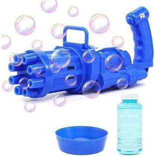 Just97 8 Hole Bubble Maker Gatling Machine Toy for Kids Solution A23 Water Gun