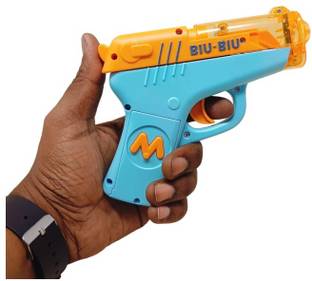 Toyco Police Toy Gun with Lights, Music, Moving Top Loader & Target Projection Effect Guns & Darts