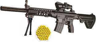IndusBay 34 Inches M416 Airsoft Toy Gun with Scope , 100 Plastic BB Bullets , Guns & Darts