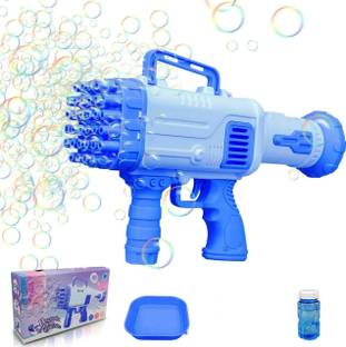 AP KIDS Bubble Gun |32 Holes Super Rocket Bubble Making Toy Gun with Bubble Solution Water Gun