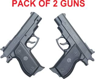 WHEELSQUARE P729 Pull back loading gun (PACK OF 2 GUN) with 120 BB Bullets for boys Guns & Darts