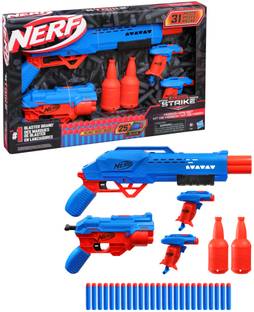 Nerf Alpha Strike Mission Ops Set, best gift, Incl.4 blasters,2 Tragets and 25 Darts Darts & Plastic Bullets