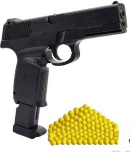 Shree Jee MOUSER PISTOL SHOOTING GUN BIG SIZE 22*14 CM WITH (100 PLASTIC BULLET) TOY Darts & Plastic Bullets