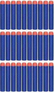 bhauvik Hot Fire Gun Bullet Soft Foam Dart for Nerf Gun Refill Pack 30 Pcs Darts & Plastic Bullets