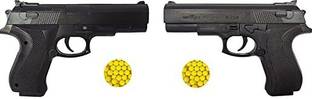 JSSHOME Pistol for Kids with 8 Round Reload and 6mm Plastic 50 BB Bullets set of 2 Guns & Darts