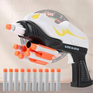 Toybot Blaster with 10 Bullets, Long Range Target Shooting Toy for Kids Guns & Darts