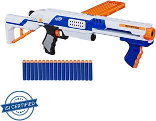 Nerf Rampage N-Strike Elite Blaster with 18 Darts, 18-Dart Clip, Removable Stock, For Kids, Teens, Adults Guns & Darts