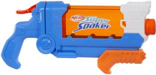Nerf SuperSoaker Flip Fill Water Blaster, 4 Sprays, 890ml Tank, Branded Holi Pichkari Guns & Darts