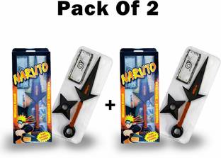nakshatra traders Pack Of 2 Naruto Ninja Set-Kunai Knife Shuriken Headband 6 Stickers Anime Set Armor Sets
