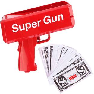 Equipagecart Cash Gun Golden Money Gun Stress Reducer Anti-Anxiety Toy Money Gun