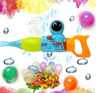 Dhinchak New Space Design pichkari for Playing Holi with 250 balloons (combo pack) Water Gun
