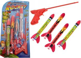 HALO NATION Foam Rocket Launcher Gun Toy Shoots upto 30ft, Soft Rocket Gun - Safe For Kids Guns & Darts