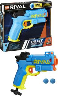 Nerf Rival Pilot XXIII-100 Blaster,T-Bar Priming, 2 Rival Accu-Rounds Guns & Darts