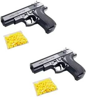 Rajni Mini Toy Gun PUBG Pistol with 8 Round Barell and 6 mm Plastic ( 20pc Bullet Guns & Darts