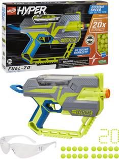 Nerf Hyper Fuel-20 Blaster, 20-Round Capacity, Easy Reload, Eyewear & 20 Rounds Incl. Guns & Darts