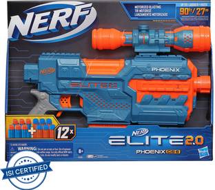 Nerf Elite 2.0 Phoenix CS-6 Motorized Blaster,6-Dart Clip,Scope,Incl. 12 Darts,for 8+ Guns & Darts