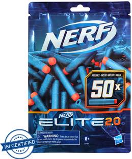 Nerf Elite 2.0 50-Dart Refill Pack Compatible With All Elite Blasters Darts & Plastic Bullets