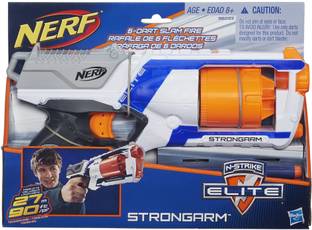 Nerf Elite Strongarm Toy Blaster with Rotating Barrel,Slam Fire, Incl. 20 Darts, Guns & Darts