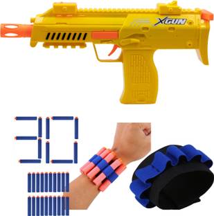 Toy Cloud Combo of X-Shot Gun Toy, 10 Dart, 1 HandStrap for Darts & 20 Pcs Extra Darts Guns & Darts