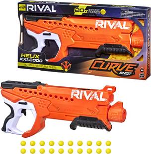 Nerf Rival Curve Shot - Helix XXI-2000 Blaster, Fire Rounds to Curve, 20 Rounds incl. Guns & Darts