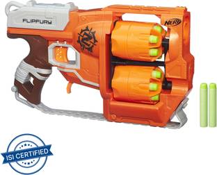 Nerf FlipFury Zombie Strike Toy Blaster,2 Flipping Drums Guns & Darts