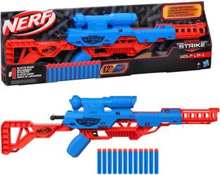 Nerf Alpha Strike Wolf LR-1 Blaster with Targeting Scope ,12 Official Elite Darts ,Breech Load, Pump Action, Easy Load-Prime-Fire Guns & Darts
