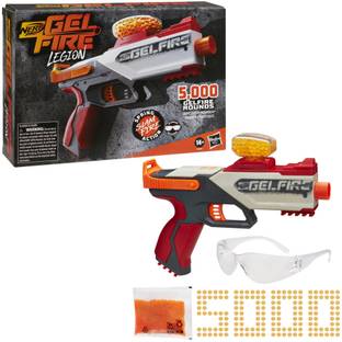 Nerf Pro Gelfire Legion Spring Action Blaster, W/ Gelfire Rounds & Eyewear, Ages 14+ Guns & Darts