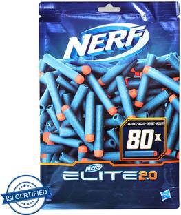 Nerf Elite 2.0 80-Dart Refill Pack ,Includes 80 Elite 2.0 Darts Darts & Plastic Bullets