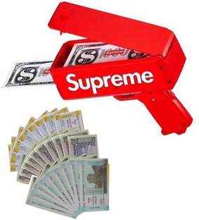 PTCMart Amaing money gun Super toy with 300 notes 50, 100, 200 for Wedding, Parties Money Gun
