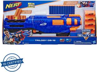 Nerf Trilogy DS-15 N-Strike Elite Toy Blaster with 15 Official Elite Darts and 5 Shells For Kids, Teens, Adults Guns & Darts