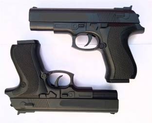 WHEELSQUARE PUBG p729 mouser pull back loading toy gun (pack of 2) gun with 200bb bullets Guns & Darts