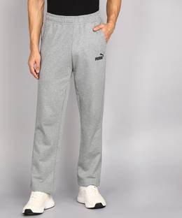 Price History of PUMA Solid Men Grey Track Pants