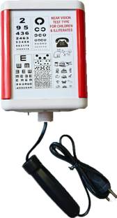 Eagle Eye Products EEP® || Red Near Vision Test Chart Drum || LED Light || Multiple Test Types Trail Frame