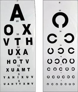 Eagle Eye Products EEP® || Snellen and Landolt C Vision Charts || (A And C) || Optometry Wall Chart Trail Frame