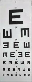 Eagle Eye Products EEP® || Professional Snellen Eye Test Chart || E Type Visual Acuity || 60-6 Line Trail Frame