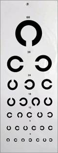 Eagle Eye Products EEP® || Professional Snellen Test Chart || Landolt C Vision Chart || 7 Lines Trail Frame