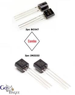 gobagee Combo Pack of BC547 Transistor and 2N2222 Transistor 2pcs Each NPN Transistor