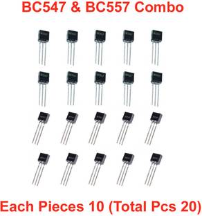 Elph BC 547 NPN transistors & BC 557 PNP transistors_Each Pieces 10 (Pack Of 20) NPN Transistor
