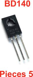 Elph BD140 NPN Bipolar Medium Power Transistor 80V 1.5A TO-126_Pack of 5 NPN Transistor