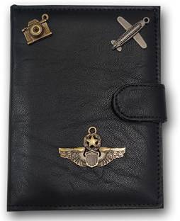 Giftsclub Black Button Premium passport cover