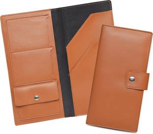 ABYS PU Leather Long Passport Cover | Unisex Document Organizer | Travel Wallet