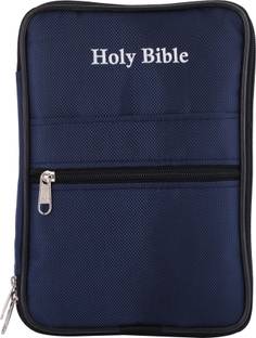 Nipum Enterprises Zippered Bible Book Cover Book Diary Cover Front Pocket PU Leather 25x17x3cm