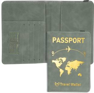 STORITE RFID Blocking PU Leather Travel Passport Holder Cover Travel Organizer