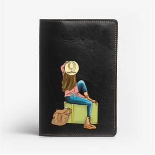 The Messy Corner Black Vegan Leather Unisex Passport Cover